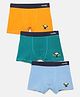 Mackly Pack Of 3 Kool Dog Printed Briefs - Orange Green Blue