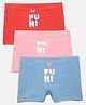 Mackly Pack Of 3 Fun Printed Boxer Briefs - Red Pink Blue