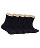 Footprints Pack Of 5 Anti-Odour & Organic Cotton Bamboo School Sports Socks - Black