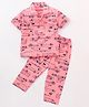 Fido Single Jersey Half Sleeves Pyjama Set Truck Printed - Peach
