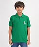 Zion Half Sleeves Pique Polo With Deer Embroidery Tee - Green