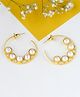 VIRAASI Silver-Toned Gold-Toned Half Hoop Earrings