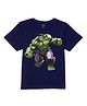 Marvel By Wear Your Mind Half Sleeves Marvel Avengers The Hulk Graphic Printed Tee - Navy Blue