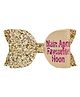 Aye Candy Main Apni Favourite Hoon Bow On Alligator Hair Clip - Golden