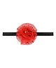 Aye Candy Star Embellished Rose Appliqued Headband - Red