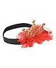 Aye Candy Star Tulle Crown Headband-Red