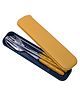 Adore Bon Vivant Portable Cutlery Set with Anti Bacterial Storage Case - Yellow