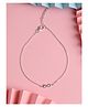 CLARA 925 Sterling Silver Infinity Adjustable Chain Anklet Payal - 2.1 g