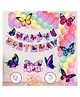 Zyozi Butterfly Theme Balloon Arc Decoration Butterfly Theme Birthday Pink- Pack of 60