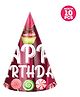 Zyozi Candy Theme Birthday Party Hats Happy Birthday Cone Party Hats for Kids Multi Colour - Pack of 10