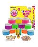 Hotkei Fruit Scented DIY Magic Neon Slime Gel Jelly with Activity Kit Pack of 6 Multicolour - 50 g each