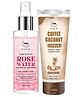 TNW The Natural Wash Combo of 2 Coffee Coconut Scrub 100g and Steam Distilled Pure Rose Water 200ml