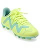 PUMA FUTURE PLAY FG AG Jr Lace Up Football Shoes with Studs - Yellow Black Electric Peppermint