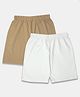 SillySally Pack Of 2 Solid Inner Shorts - Beige White