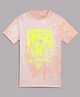 Guess Half Sleeves Spiral Crumple Tie & Dye Tee - Peach