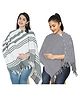 Nene Mother's Multi g Purpose Large Size Nursing Feeding Scarf Wrap Stole Solid Pack of 2 - Green & Navy