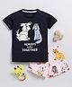 Little Marine Half Sleeves Animal Theme Printed Tee & Shorts Set - Blue