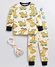 Little Marine Full Sleeves Animal Theme Printed Night Suit - Yellow