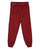 Chuppan Chupai Solid Front Tie Up Joggers - Maroon