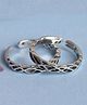 CLARA 925 Sterling Size Adjustable Oxidised Knotted Toe Rings Silver - 2.3 g