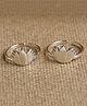 CLARA 925 Sterling Size Adjustable Lotus Toe Rings Silver - 3.4 g