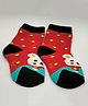 Kid-O-World Bear Design Polka Dotted Socks - Red & Green