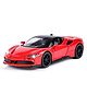 PLUSPOINT Diecast Toy Car Scale Model Pull Back Vehicles Alloy Simulation Supercar with Lights and Sound Also for Car Dashboard Ferrari- Red
