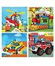 Filddlys Vehicles Wooden Jigsaw Puzzles Pack of 4 - 9 Pieces each
