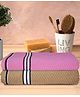 Athom Living Popcorn Textured Solid Bath Towel Pack Of 2 - Beige & Pink