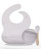 Bembika Baby Feeding Essential Silicone Baby Dinner Set Pack Of 3 - White