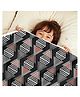 Divine Casa Micro Polyester Dohar Blanket For Toddler Upto 4 Years - Black & Pink