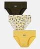 Mackly Pack Of 3 Footballs Printed Briefs - Yellow