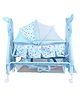 1st Step Cradle With Swing Mosquito Net And Storage Basket - Blue