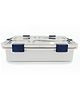 Sanjary 4 Compartments Stainless Steel Lunch Box with Spoon and Fork 900ml - White