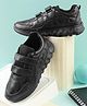 LIBERTY Patch Detailed Double Velcro Closure School Shoes - Black