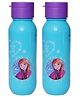 Disney by Gluman Frozen Cartoon Character Printed Spout Water Bottle for Girls Pack of 2 - 500 ml each