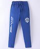 Olio Kids Sinker Full Length Track Pant Text Print - Royal Blue