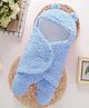 Babyzone Baby Hooded Solid Color Soft Wearable Blanket - Blue
