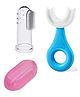 Boxot Impex Baby Finger ToothBrush with case And Baby U Brush (Color May Vary)