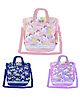 FunBlast Unicorn themed Tote Hand Bag with Zip Lock Handle and Strap  1 Pc Random Color