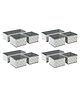 House of Quirk Storage Box Set of 3 Closet Dresser Drawer Organizer Cube Basket Bins Containers Divider with Pack of 4 - Grey Lantern