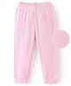 Babyoye Cotton Pointelle Full Length Solid Colour Thermal Pant - Pink