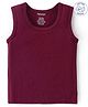 Babyoye Cotton Pullover Sleeveless Solid Thermal Vest - Maroon