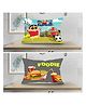 JARS Collections Velvet Baby Pillow For Sleeping Ultra Soft Toddler Pillow With Cartoon Print Pack of 2 - Multicolor