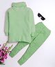 Yellow Apple Knit Full Sleeves Winter Wear Suit - Green