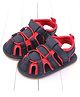 KIDLINGSS Velcro Closure Hollow Design Sandal Style Booties - Red