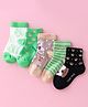 Mustang Cotton Blend Ankle Length Socks Vehicle Animal Pack of 5 - Green