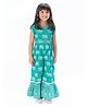 Lil' Drama Sleeveless Elephant Printed With Flared Jumpsuit  - Green