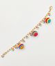 Lime By Manika Multi Beaded Charmed Bracelet - Multi Colour