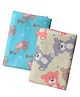 Zikku Dry Sheet Bed Protector Waterproof Mat Quick Absorbency Combo Extra Small  Teddy & Elephant Print - Multicolour
